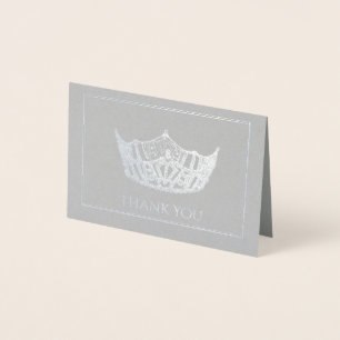 Carte Dorée Minicarte couronne style Miss America