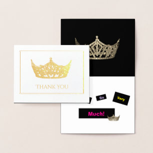 Carte Dorée Miss America Style Foil Crown avec un accueil