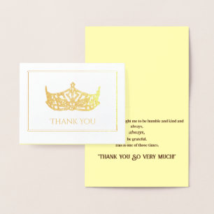 Carte Dorée Miss America Style Foil Crown-avec un accueil phot
