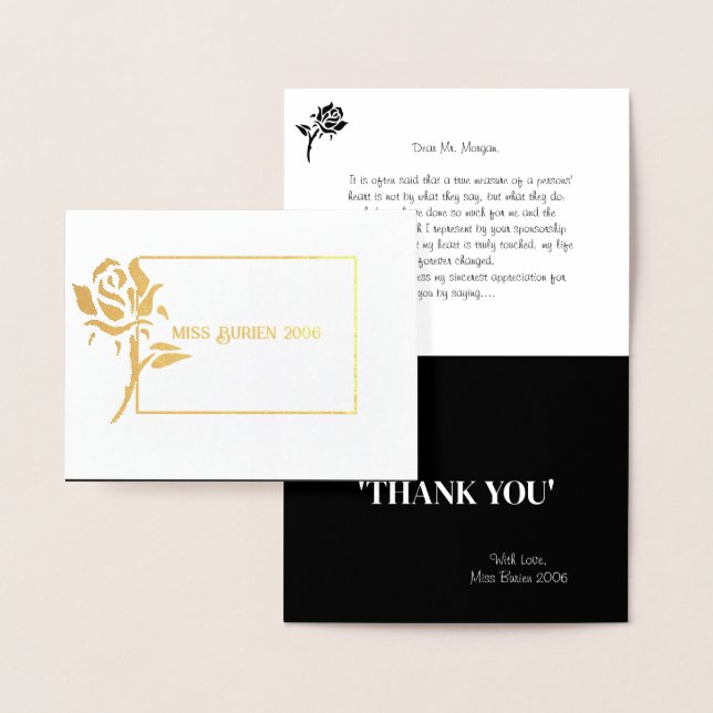 Carte Dorée Miss America Style Pageant couronnement imprimé (Affichage)