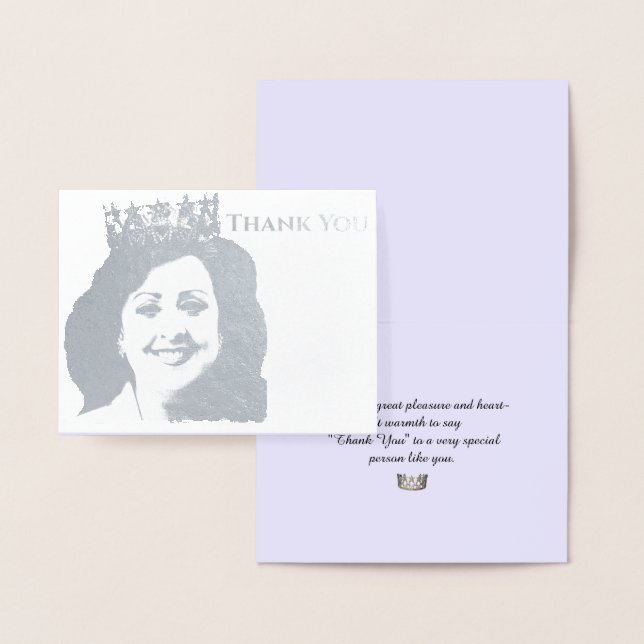 Carte Dorée Miss USA Style Foil Crown-avec un accueil photo (Affichage)