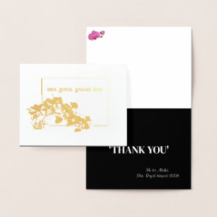 Carte Dorée Mlle. Royal USA Crown Orchid Foil Merci