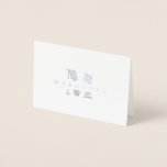 Carte Dorée Monogramme de nom initial en lettres grasses<br><div class="desc">Carte de monogramme de nom initial en lettres grasses avec feuille</div>