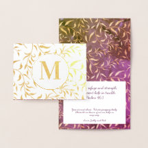 Monogramme Floral Religieux Élégant Chrétien en Or