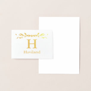 Carte Dorée Monogramme HAMbyWG
