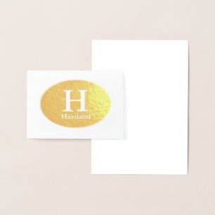 Carte Dorée Monogramme HAMbyWG avec ovale