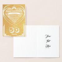 Mot personnalisé Art 50e Anniversaire Or