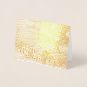 Carte Dorée Motif, avec des cadeaux sous le sapin de Noël 3701
