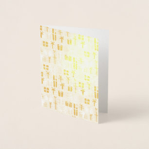Carte Dorée Motif cadeau de Noël