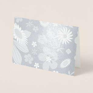 Carte Dorée Motif Floral sans transparence