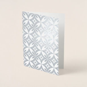 Carte Dorée Motif géométrique bleu de style rétro