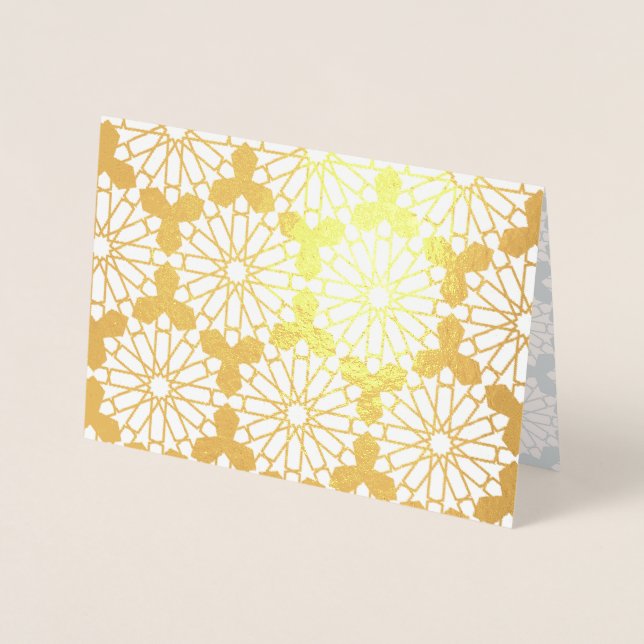 Carte Dorée Motif géométrique islamique (Devant)