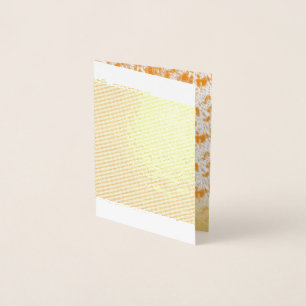 Carte Dorée Motif textile présentant un motif vibrant orange e