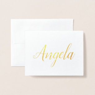 Carte Dorée Nom personnalisé  Porte-parole  Angela