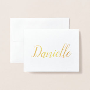 Carte Dorée Nom personnalisé  Porte-parole  Danielle