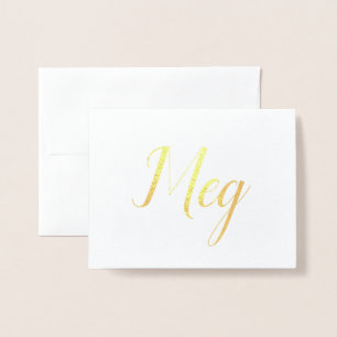 Carte Dorée Nom personnalisé  Porte-parole  Meg