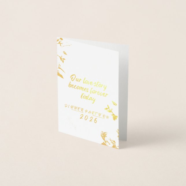 Carte Dorée Notre histoire d'amour devient pour toujours aujou (Devant)