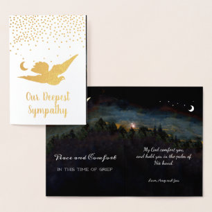 Carte Dorée Notre plus profonde sympathie Gold Foil Dove pour 