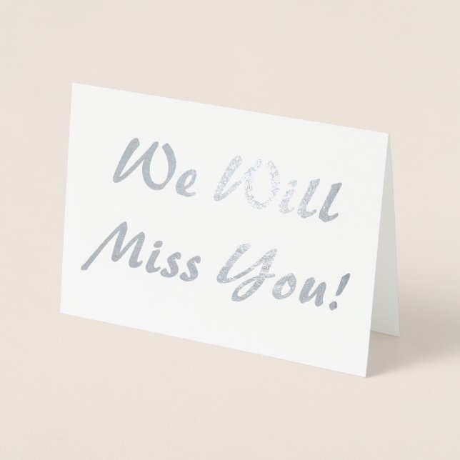 Carte Dorée Nous allons vous manquer ! (Devant)