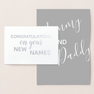 Carte Dorée Nouvelle maman & papa Félicitations Élégante bross