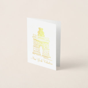 Carte Dorée NYC Valentine Washington Carré Arch Teddy Bear
