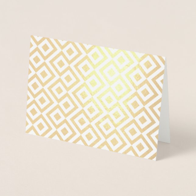 Carte Dorée Or et méandre blanc (Devant)