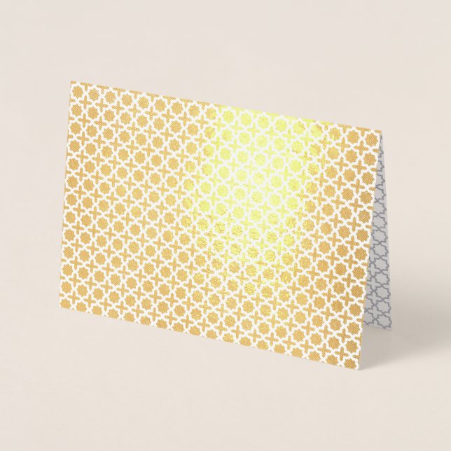 Carte Dorée Ornement arabesque élégant (Devant)