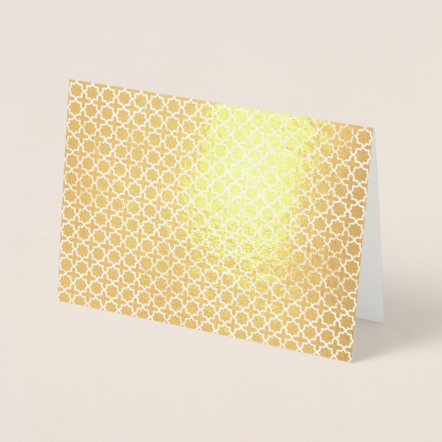 Carte Dorée Ornement arabesque élégant (Devant)