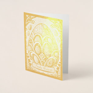 Carte Dorée Ostermonochrome Cartoon mit Ostéréier 10756