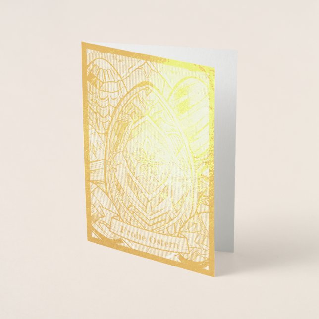 Carte Dorée Ostermotiv farbiger Cartoon mit Ostéréier 13553 (Devant)
