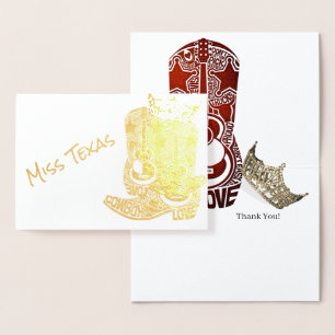Carte Dorée Pageant Crown Cowboy Boot Gold Merci