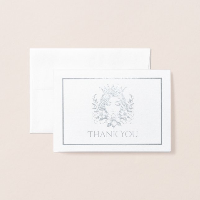 Carte Dorée Pageant Queen Crown Mini (Devant avec enveloppe)