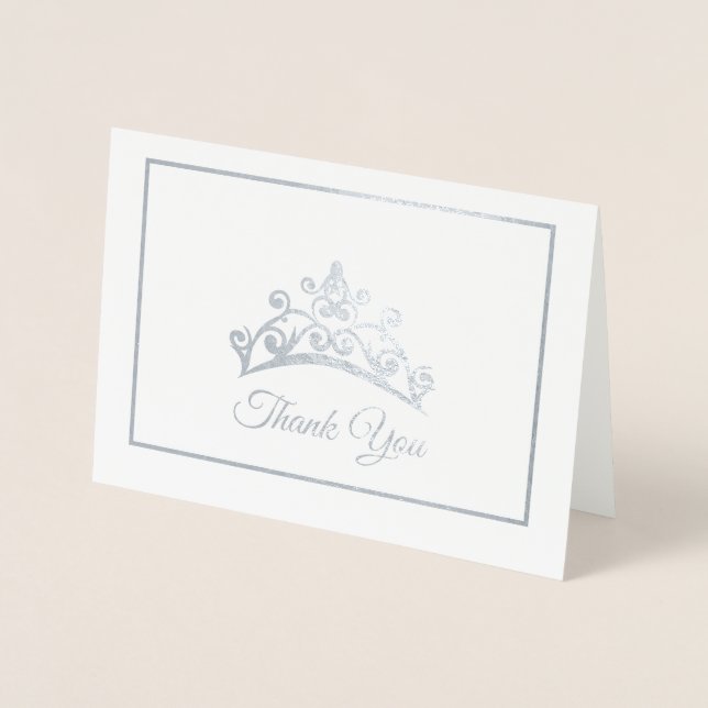 Carte Dorée Pageant style Miss USA Silver Foil Tiara Card (Devant)