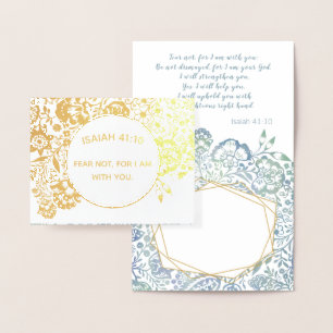 Carte Dorée Pâle Bleu Poussiéreux Religieux Sympathie Chrétien