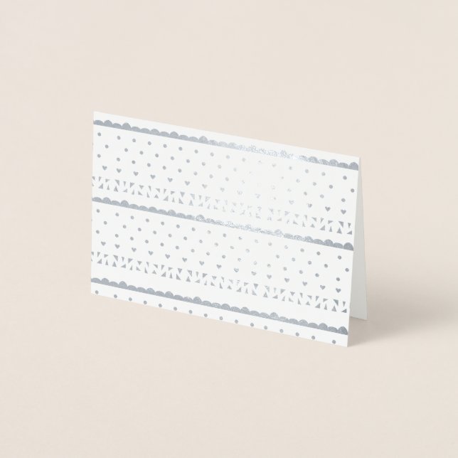 Carte Dorée Papier géométrique (Devant)