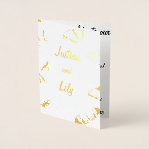 Carte Dorée Papillons noirs et blancs