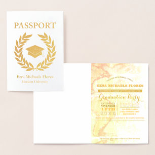 Carte Dorée Passeport d'or du Parti de graduation