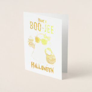 Carte Dorée Passez un Halloween fantôme Boo-jee
