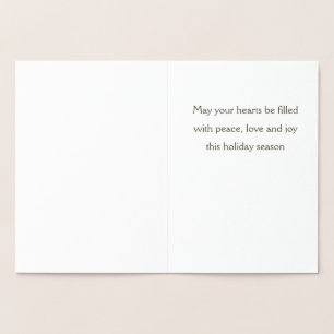 Carte Dorée Peace on Earth Angel avec Dove Holiday Foil Card