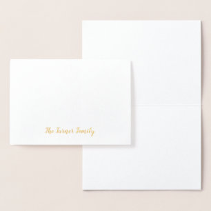 Carte Dorée Peau d'or Joyeux monogramme de flocon de neige de