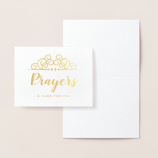 Carte Dorée Pensées de sympathie religieuse pour toi Prières (Affichage)