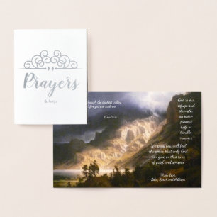 Carte Dorée Pensées de sympathie religieuse pour toi Prières e