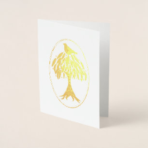 Carte Dorée Perdrix dans un poirier