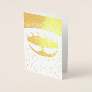 Carte Dorée Père Noël