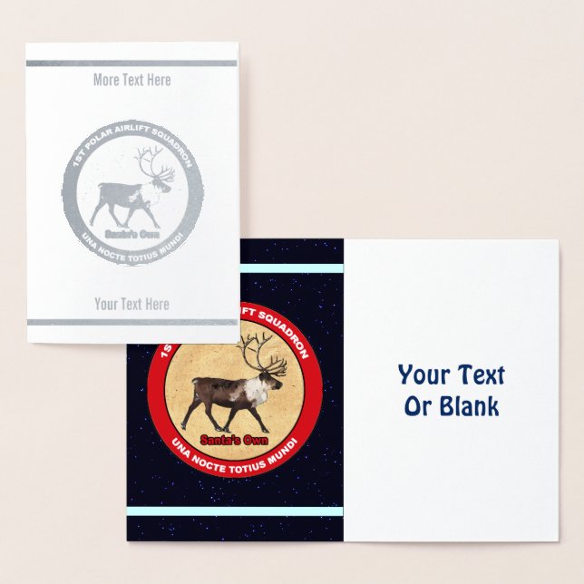 Carte Dorée Père Noël - 1er Escadron de transport aérien polai (Affichage)