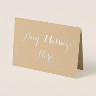 Carte Dorée Personnalisé créez votre propre véritable feuille