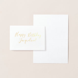 Carte Dorée Personnalisé / Personnalisé Joyeux Anniversaire Go