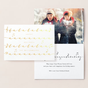 Carte Dorée Photo de vacances de famille de musique de La du