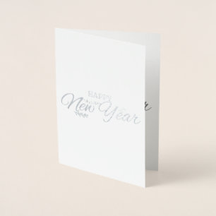 Carte Dorée Photo vintage amusante - Nouvel An - argent