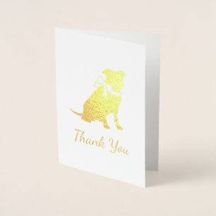 Carte Dorée Pit Bull Baby shower Pitbull Chien Blue Boy